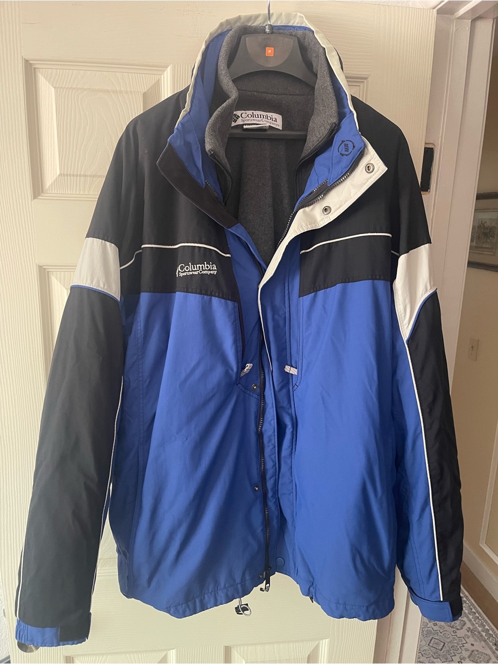 Columbia Men's Blue, Black & White Ski Core Interchange Jacket